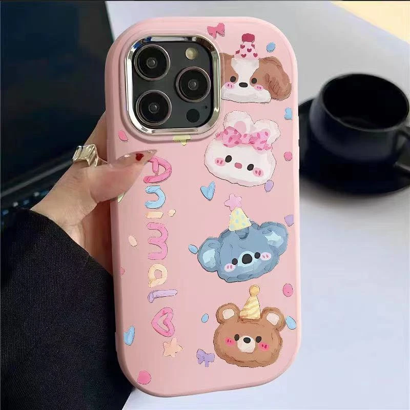 新款苹果iphone15软壳OPPO荣耀华为小米vivo奶油手机壳个性创意女