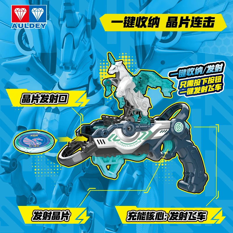奥迪双钻爆裂飞车1S系晶码迷踪翻转变形发射器机械感玩具DR