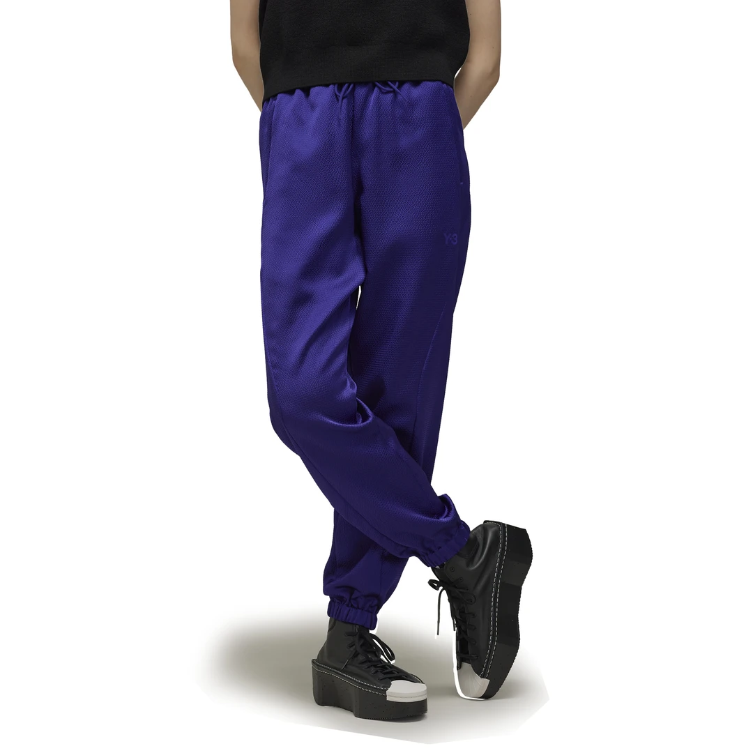 Y-3/Y-3（51-JE3424）紫色肌理面料收口小直筒运动休闲裤