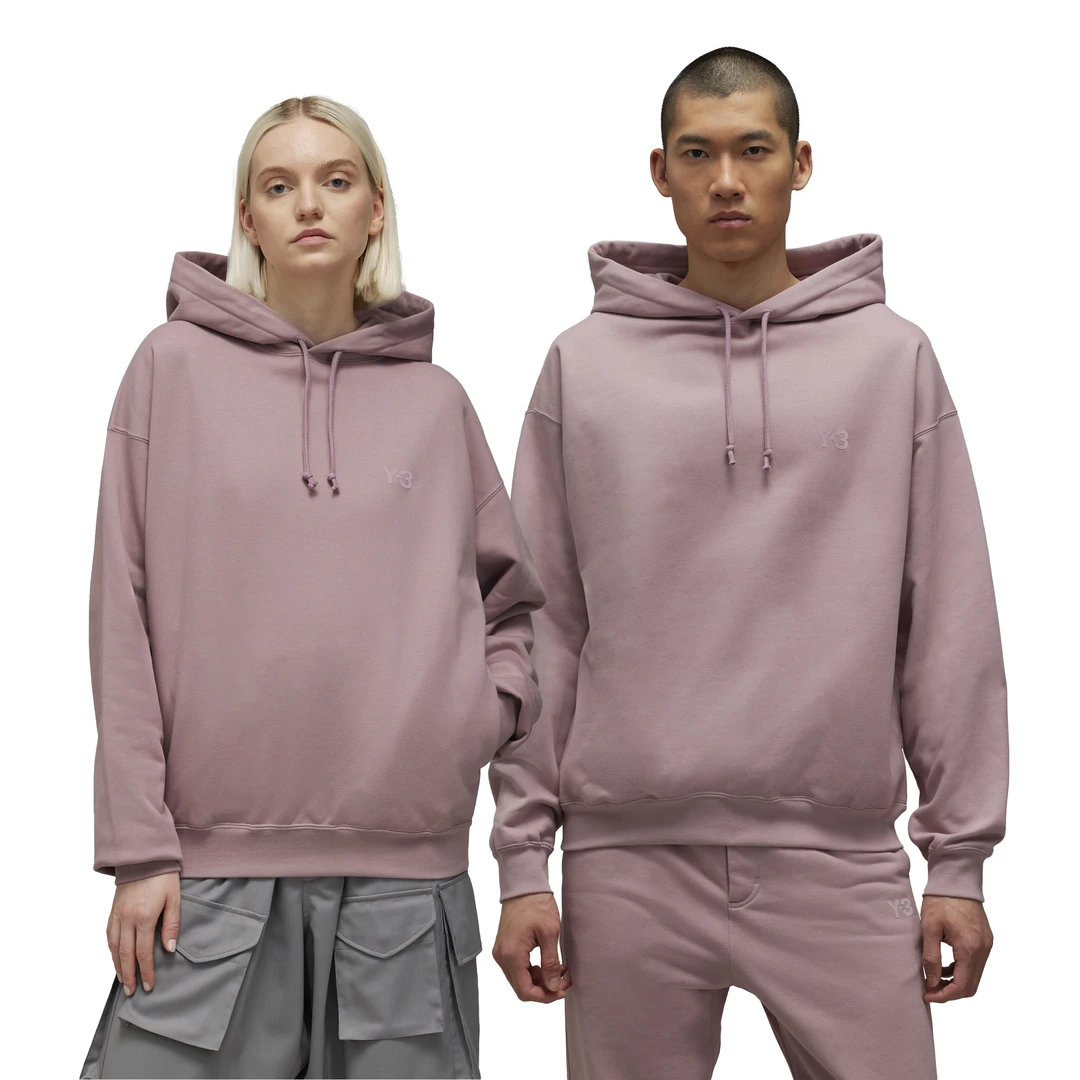 Y-3/Y-3（51-JD9819）藕粉色经典休闲连帽卫衣