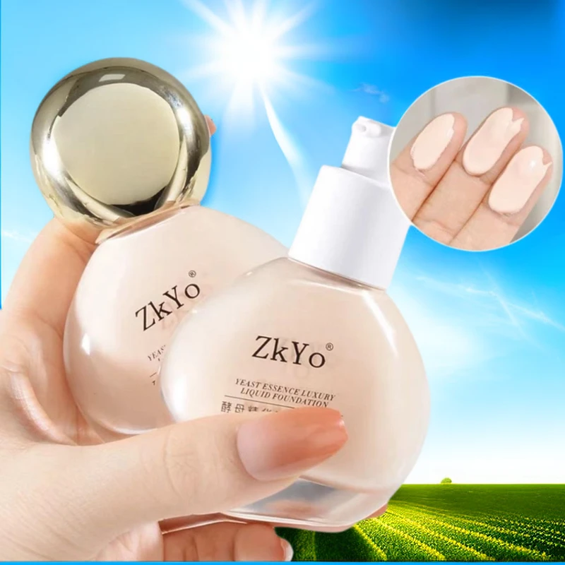 酵母精华粉底液控油不卡粉持久不脱妆控油隔离霜妆前乳防汗油皮