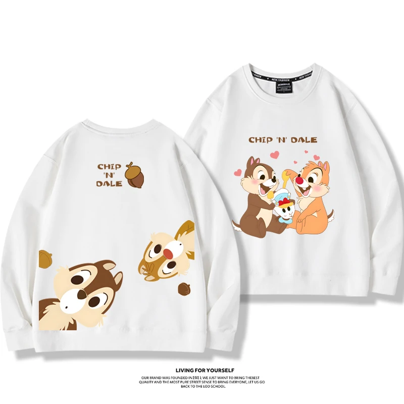 奇奇和蒂蒂动漫花栗鼠联名周边圆领卫衣男女秋冬情侣装学生外套潮