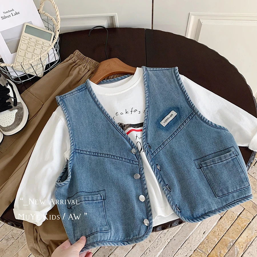 【K.baby专属】MY7193儿童马甲男童韩版百搭单排扣马甲