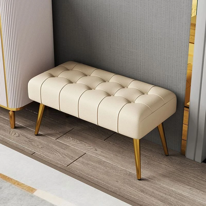 新疆包邮新款换鞋凳轻奢长条凳家用门口穿鞋沙发凳服装店长方形卧