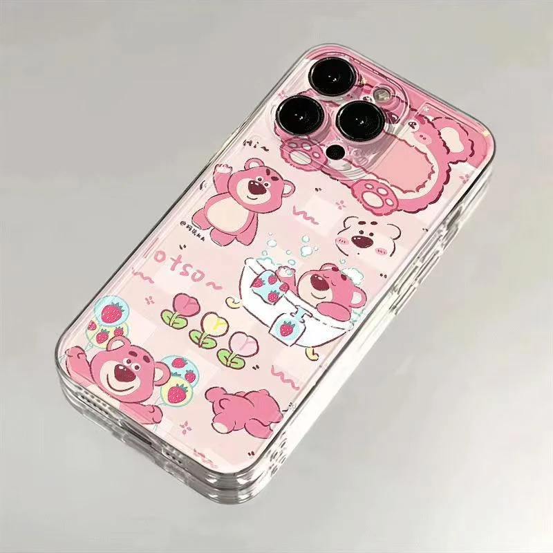 泡澡草莓适用苹果13/14手机壳iphone15pro12女11小米vivo华为oppo