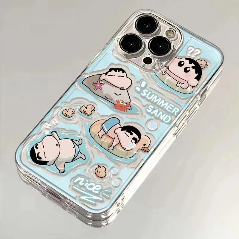 小新游泳适用苹果13/14手机壳iphone15pro12女11小米vivo华为oppo