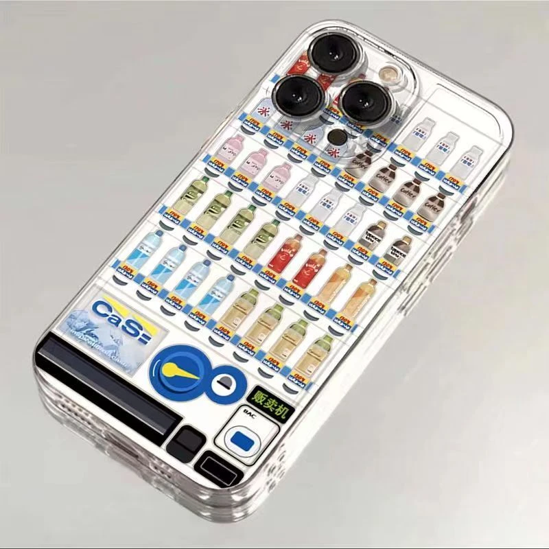 饮料贩卖适用苹果13/14手机壳iphone15pro12女11小米vivo华为oppo