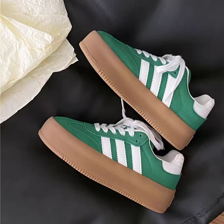 多巴胺2025新款德训鞋百搭时尚厚增高舒适耐磨运动女鞋 237