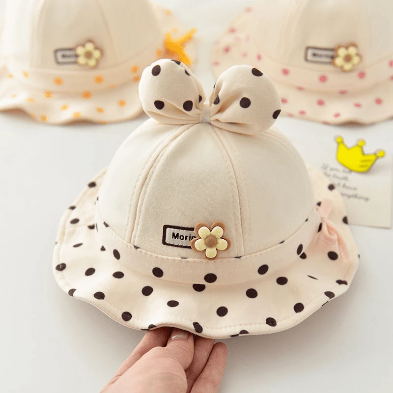 婴儿帽子春秋季新生宝宝渔夫帽婴幼儿女宝宝可爱超萌夏季防晒盆帽