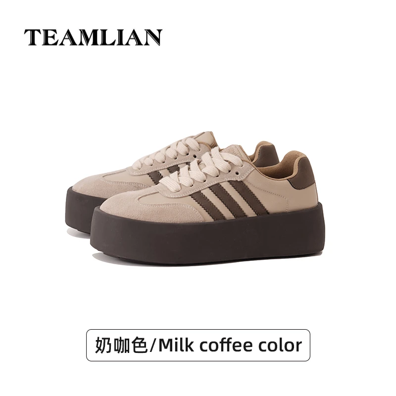 【RMEO】冬季新款2024松糕底增高休闲加绒磨毛复古休闲德迅鞋