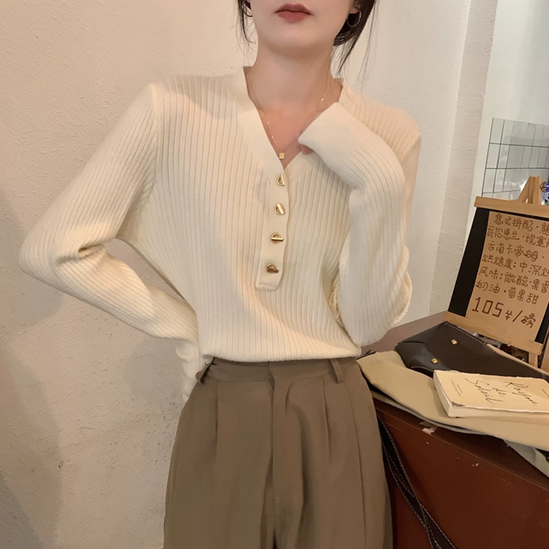 脱掉外套也好看的针织衫女2023秋冬新款风衣内搭打底衫可外穿毛衣
