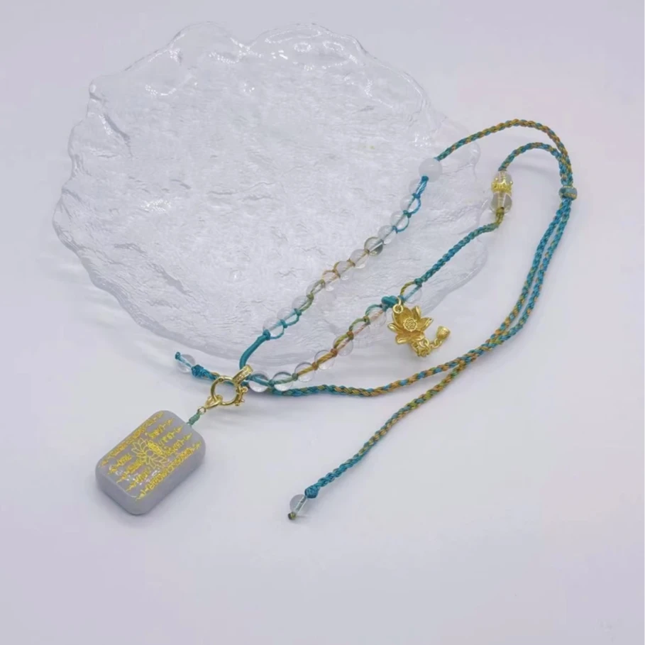 天然和田玉米达料莲花五条H64YYY1039G