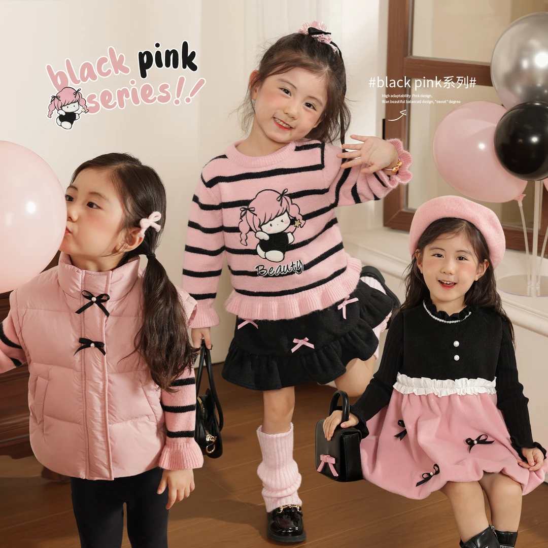 【反季专场】小O爸女婴童绝美的系列，棉服还可以两穿BKT94256