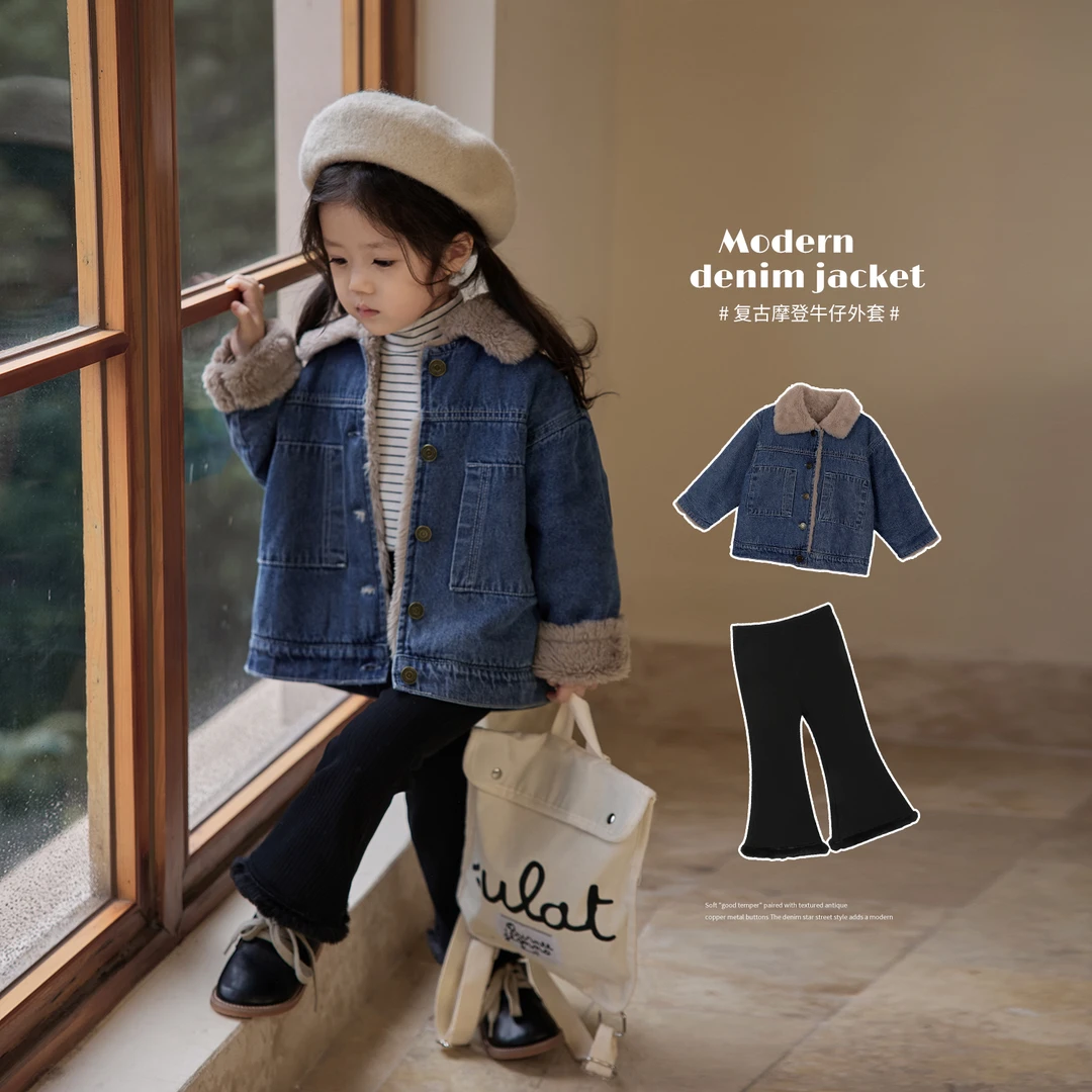 陈大猪小O宝 宝宝加绒外套冬季新款气质时尚柔软外套 YDD328277