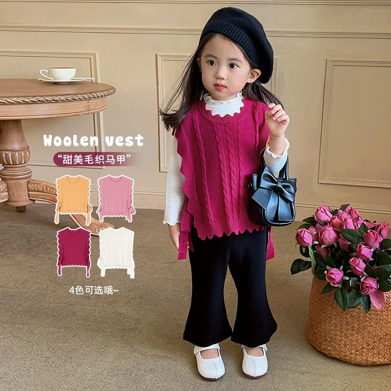 小O爸女婴童 秋季新品女婴童女宝马甲-FKQ38152