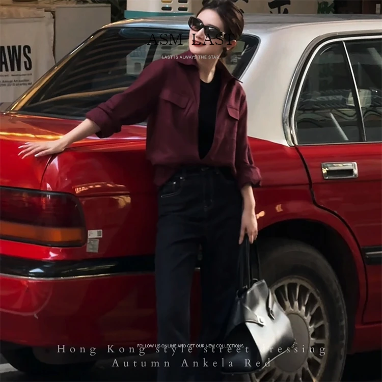 ASM LAST【温哥华街头】极简V领廓形叠穿设计款亚麻衬衫