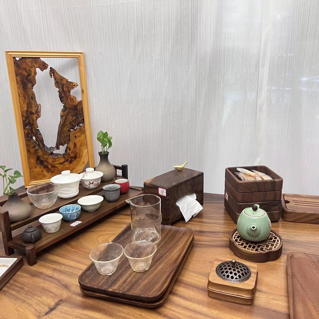 中式实木胡桃木收纳果盘家用薇瑕（慎拍）