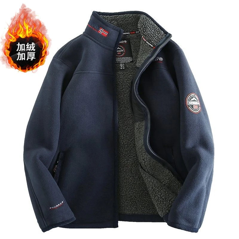 出口挪威！功能性户外防寒！秋冬加绒加厚保暖摇粒绒抓绒衣外套潮