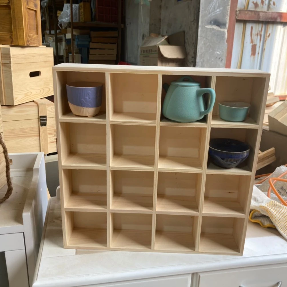 松木 16格原木色松木多格收纳盒