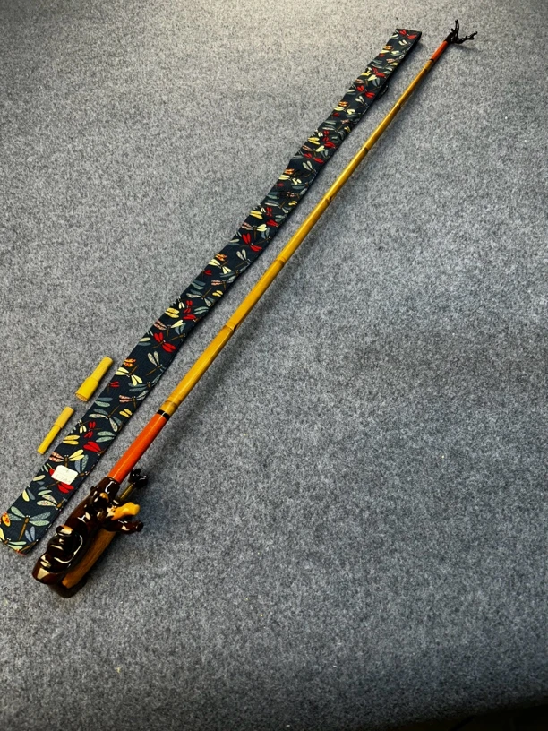 手工竹鱼竿竿掛长95厘米万力合口8/12自重60克