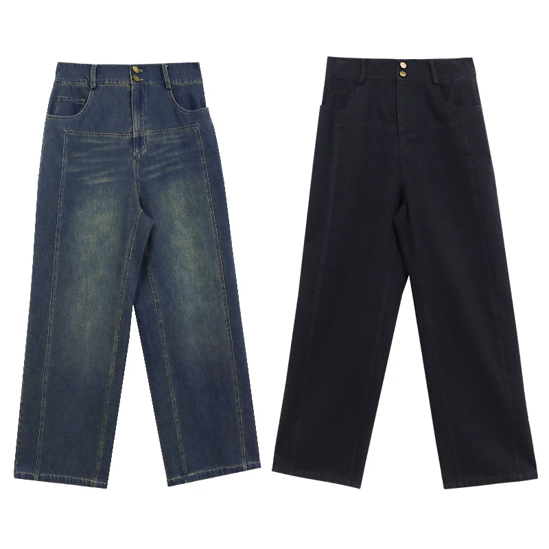 【长腿特效】大码女装微胖mm藏肉遮胯宽显瘦春秋季牛仔裤DM21580