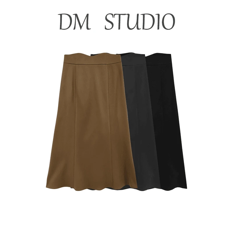 DM15132【人鱼恋】秋冬高腰鱼尾版型遮肉显瘦显高气质时尚半身裙