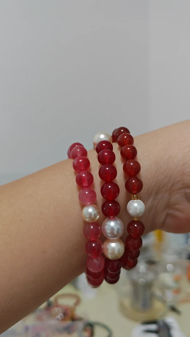 非金属仿水晶手链 水晶野石 DIY 手串，定制，散珠都可以