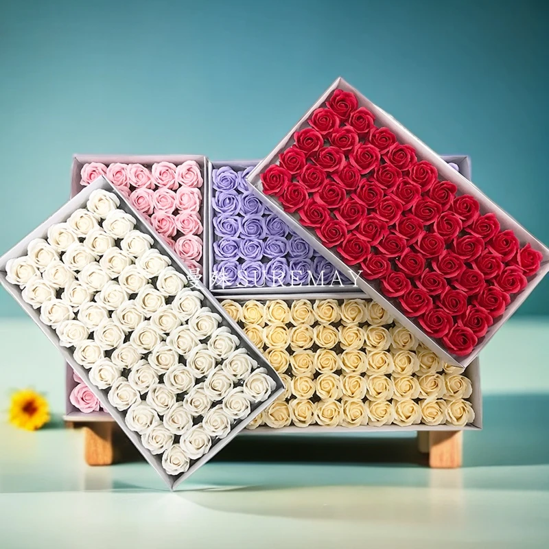 【仿真三层】三层花香仿真花大朵红香皂花花壳材料摆摊花束手工花束