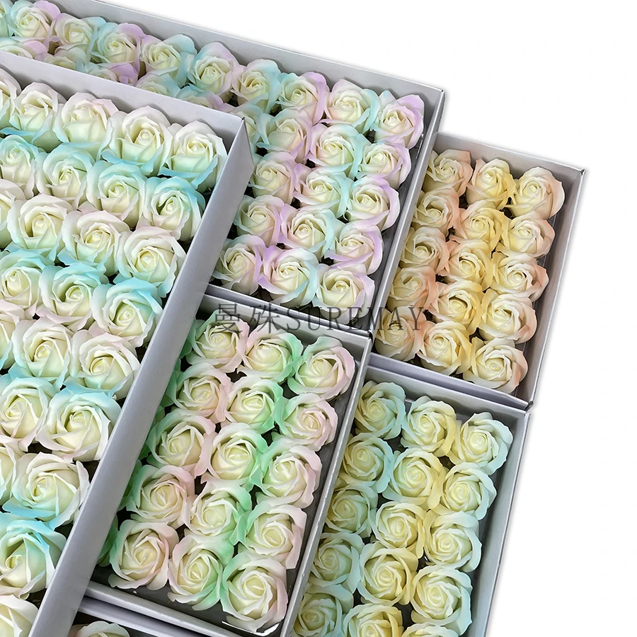 【主播推荐】情人节三层喷色欧若拉玫瑰香皂花永生肥皂花束礼品花香