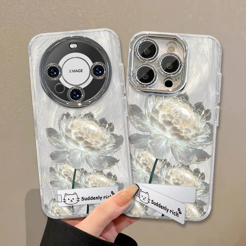 镜头全包【水晶花】华为荣耀/苹果/小米/红米/OPPO/vivo/一/壳