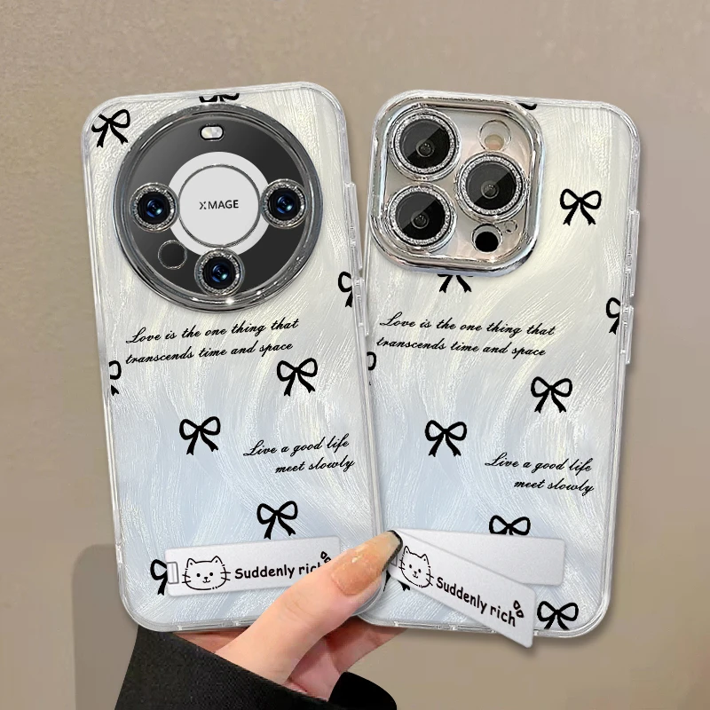 镜头全包【黑色蝴蝶结】华为荣耀/苹果/小米/红米/OPPO/vivo/一加/