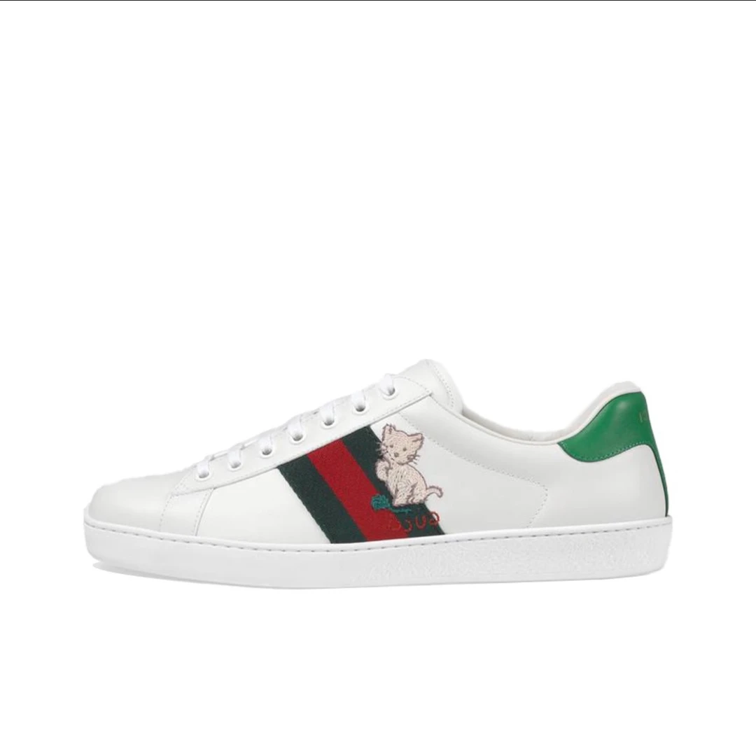 全新未使用 GUCCI/古驰 GUCCI古驰猫咪刺绣板鞋
