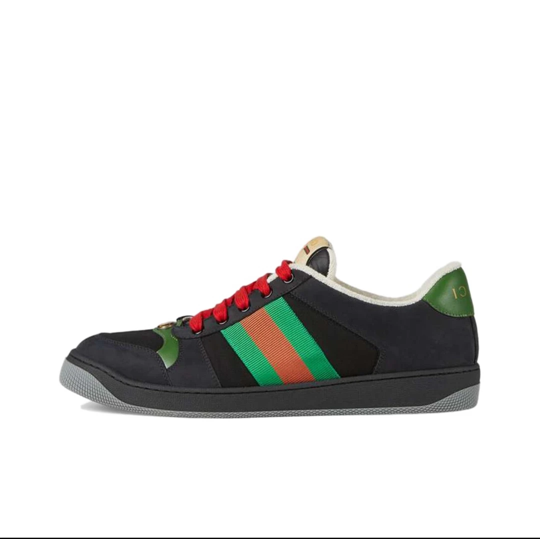 全新未使用 GUCCI/古驰 古驰 GUCCI 经典灰黑色老花脏脏鞋复古