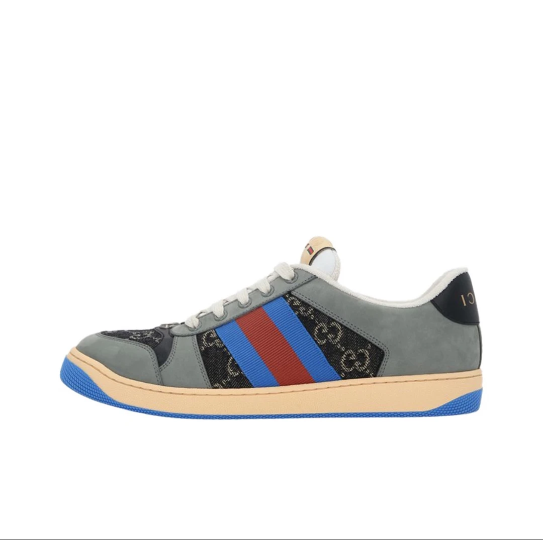 全新未使用 GUCCI/古驰 GUCCI 古驰 双G蓝灰色脏脏鞋
