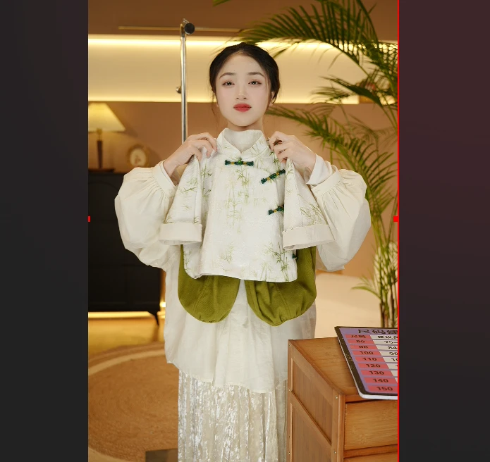 2024春国风上衣汉服复古宽松印花设计师春季重工18002时尚气质