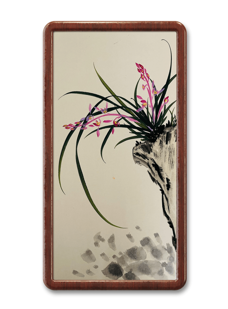 兰心蕙质推荐宠粉福利手绘国画立体兰花挂画宣纸画34*46
