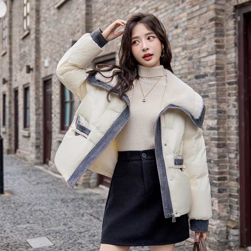 小香风羽绒服女2025年冬季新款气质高级感时尚洋气大翻领加厚外套