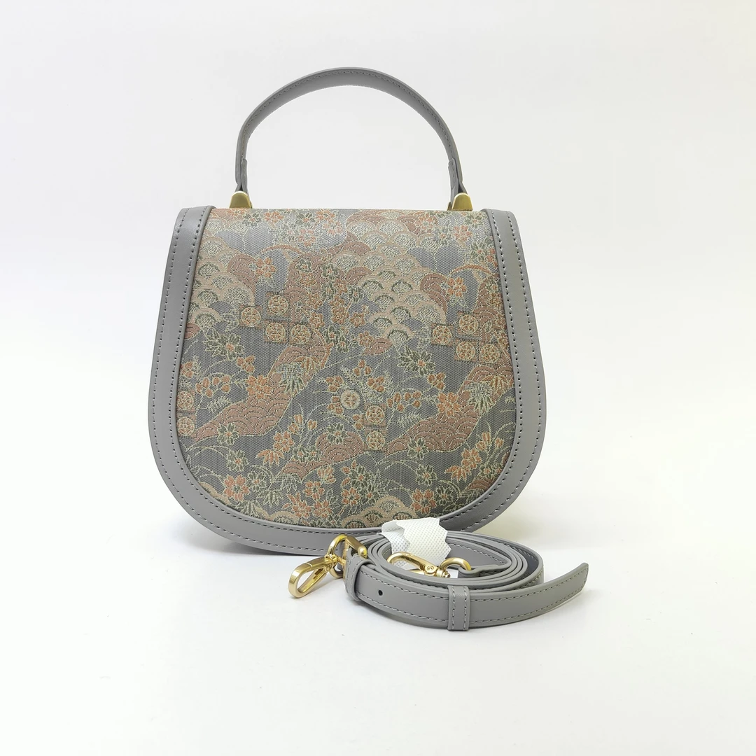 GZ宋锦小乔流水凯利水桶包花位随机发包手拎手提国风女包189