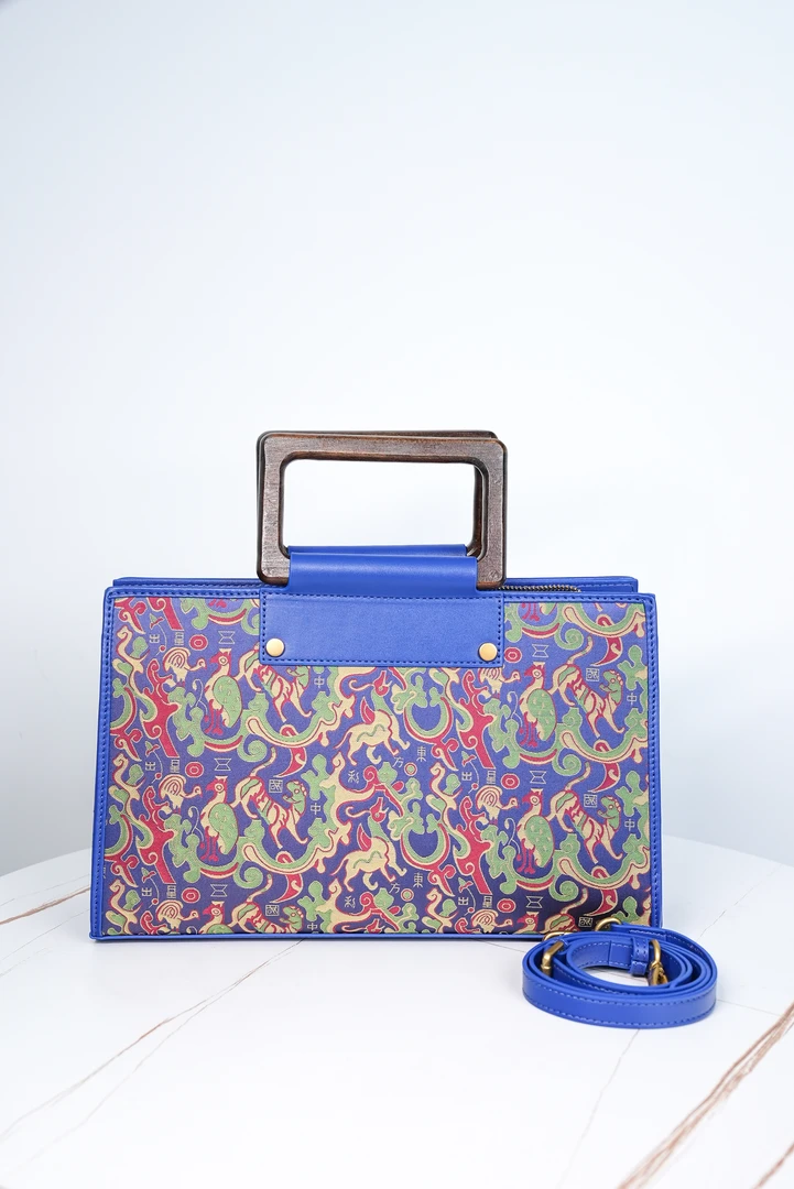 GZ 【四维宋锦五星出东方】花位随机民族风气质女士手提斜跨女包158