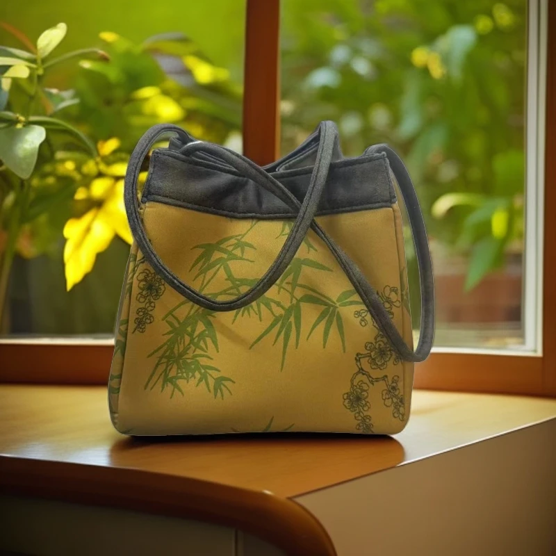 【梅兰竹菊菜篮子】花位随机民族风气质手提时尚手机斜跨女包346