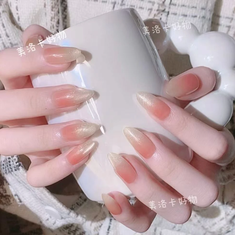 （长短可选）2024年穿戴式杨枝甘露穿戴甲高级感可拆卸指甲贴美甲片