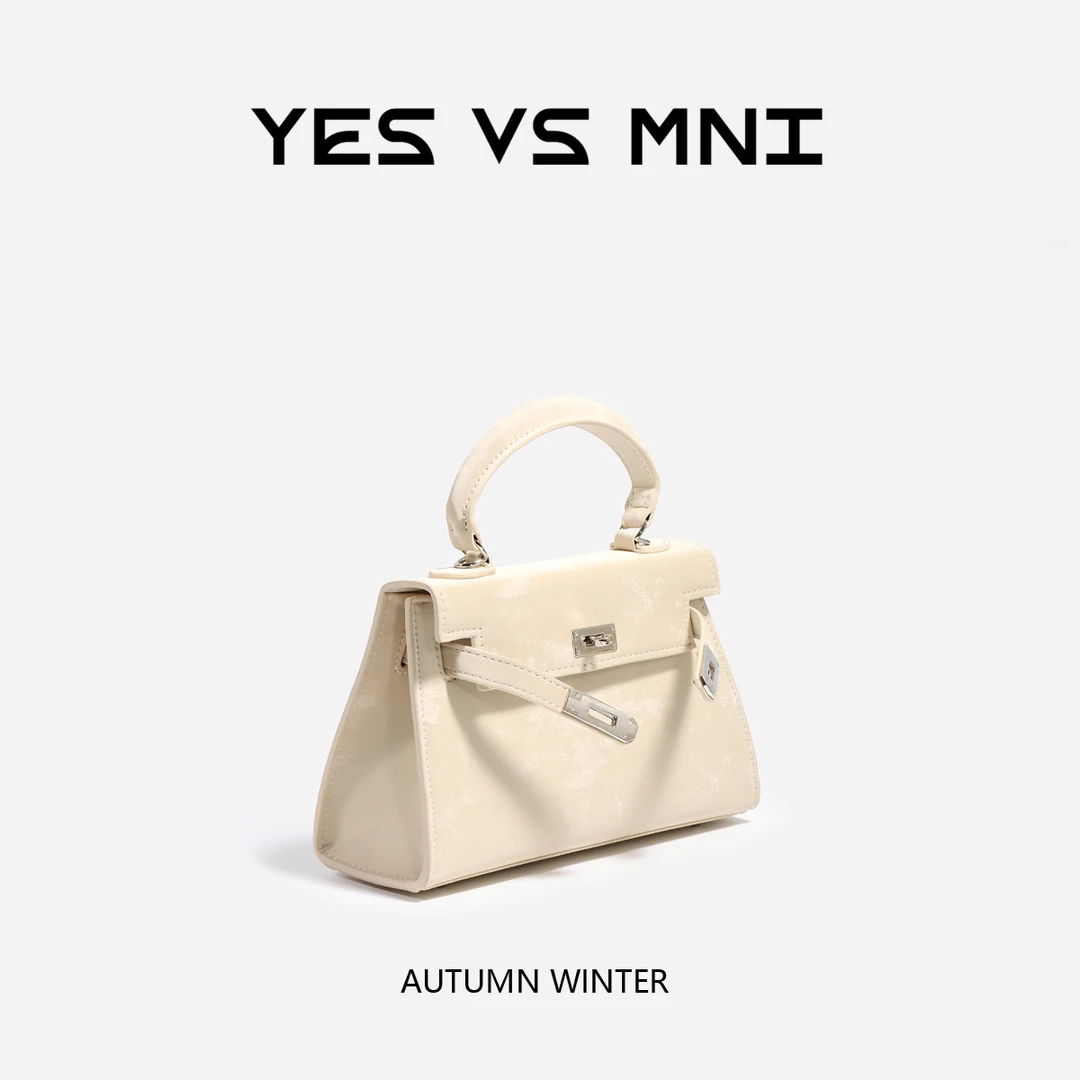 【 YES VS MNI 】2023新款小包包二代丝绒凯莉包包女单肩斜挎手提包