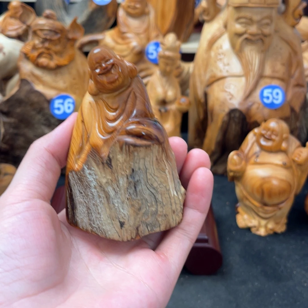 柏木（崖柏）快**安弥勒手把件