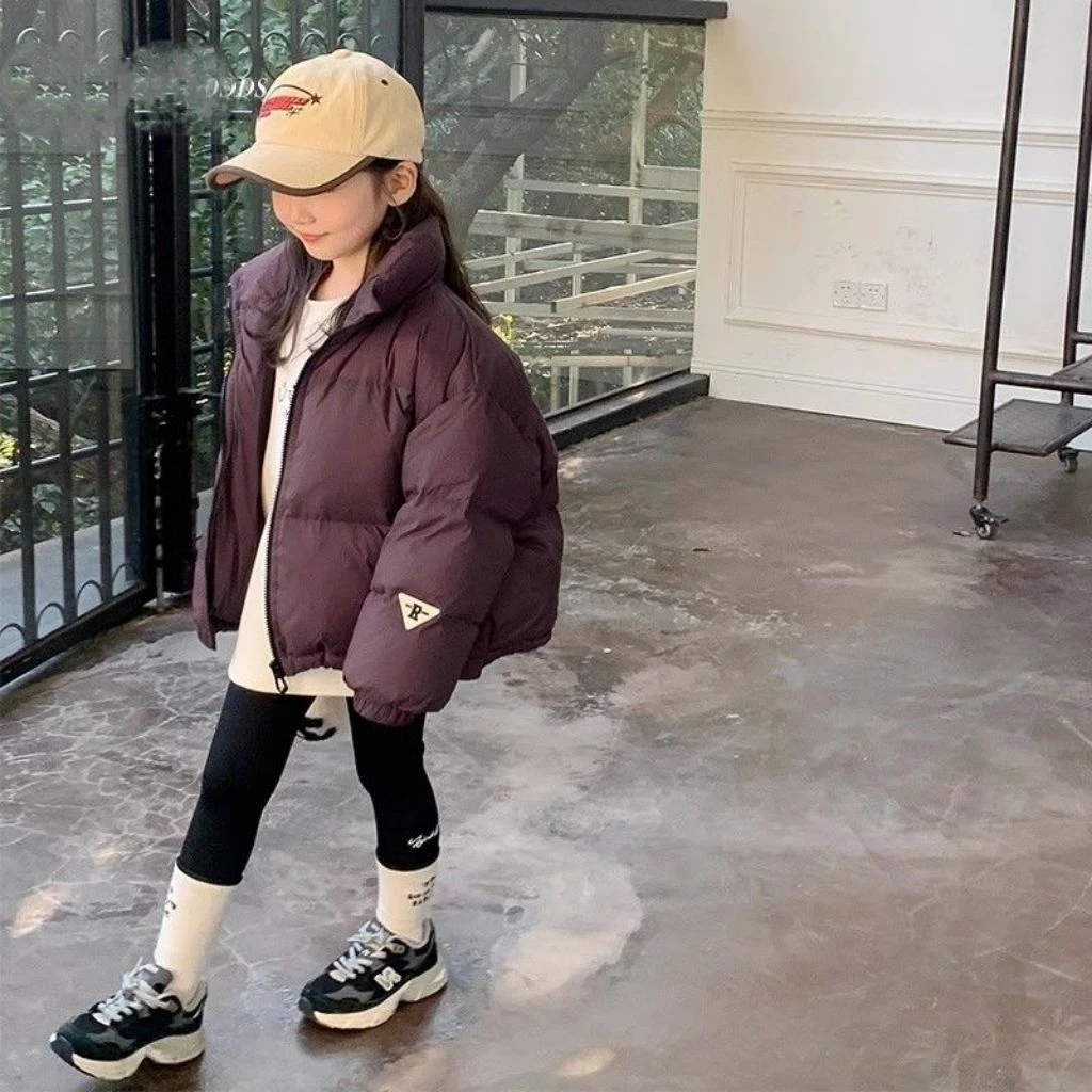 女童棉袄棉服冬装2023新款洋气加厚短款外套三防保暖儿童面包服潮