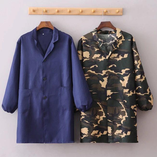 大褂工作服男女长款罩衣耐磨耐脏防尘工厂车间仓储搬运劳保蓝大褂