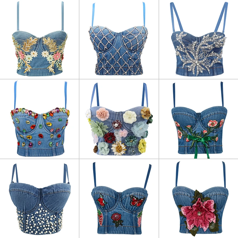 欧美风重工外穿裹胸吊带背心（1-100）