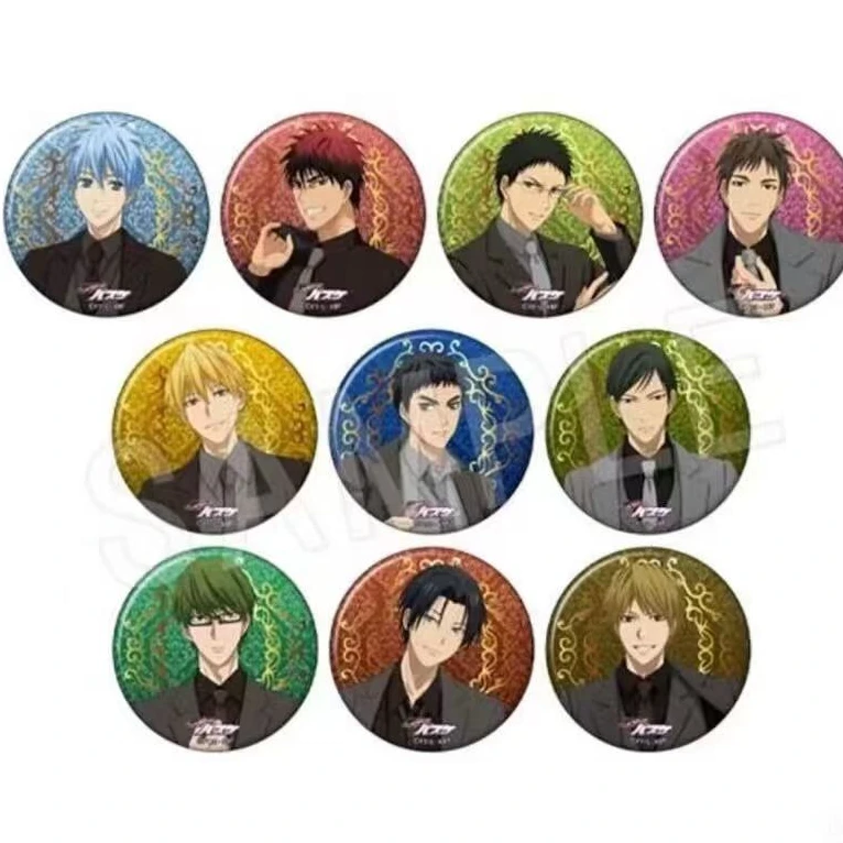 黑子的篮球中外矿业黑西装吧唧盲盒徽章代拆