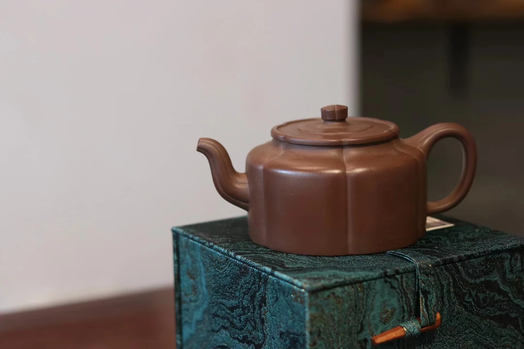 茶具宜兴紫砂壶梅花周盘原矿紫泥半手工制作（需定制）茶壶筋纹