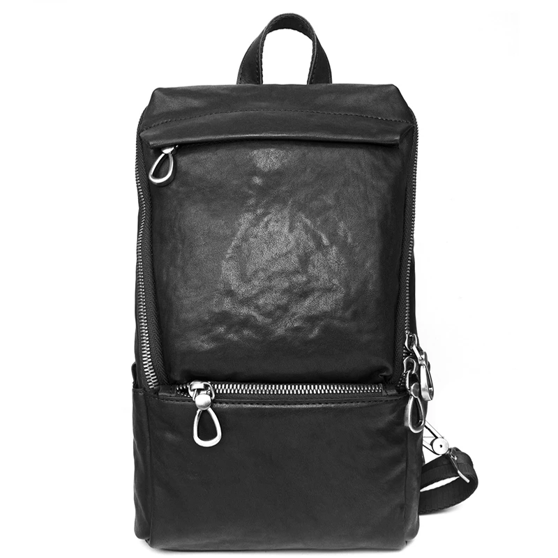 胸包真皮男女情侣百搭头层牛皮单肩斜挎休闲潮流个性时尚复古日韩