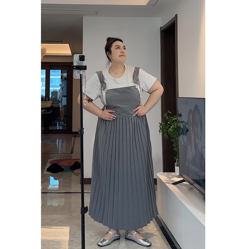 【高丽娃推荐】禾月漫岛~T恤背带裙时尚薄款夏季P2Q0160